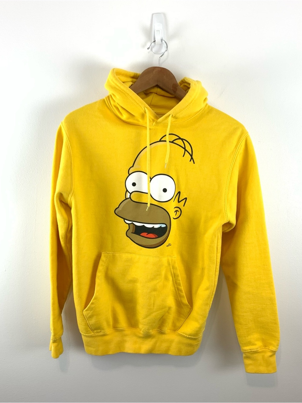 Universal Studios Homer Simpson Yellow Hoodie Size Small